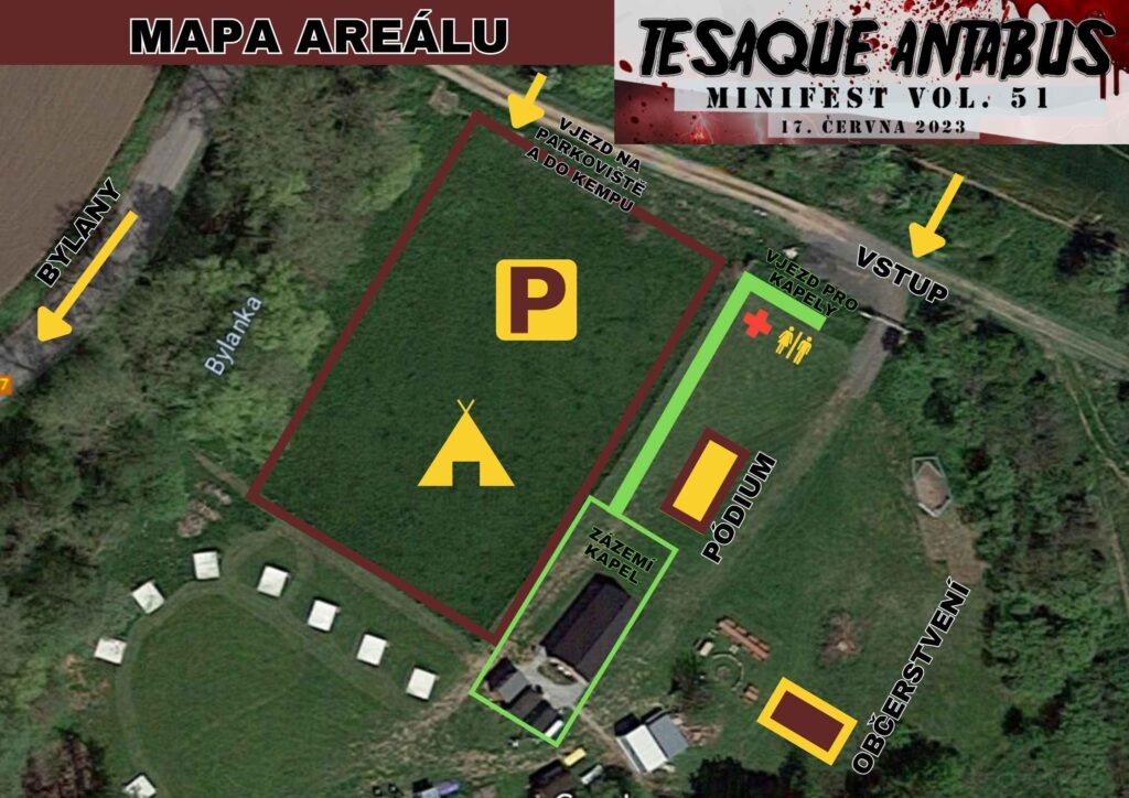 Antabus minifest - mapa areálu